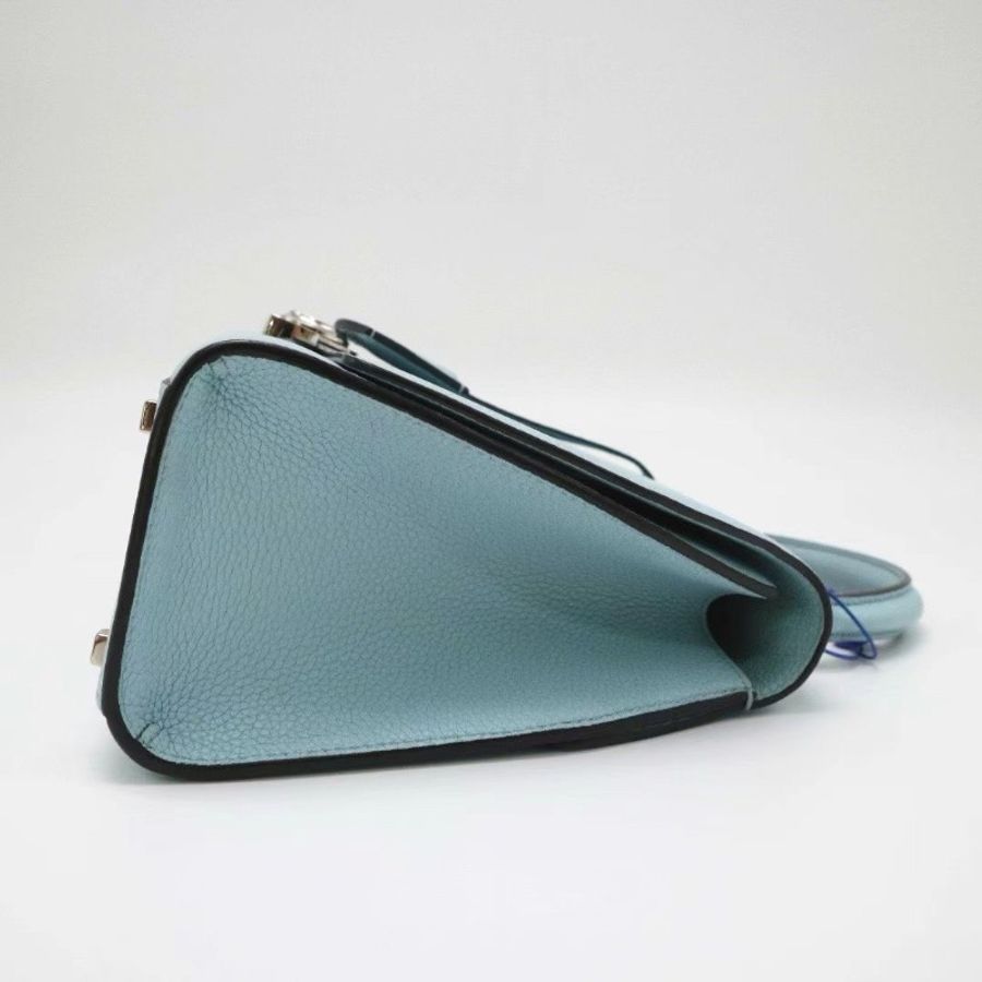 MOYNAT Rejane 手提包 BABY BLUE嬰兒藍 26*17*10 98新肩帶鑰匙塵袋-4