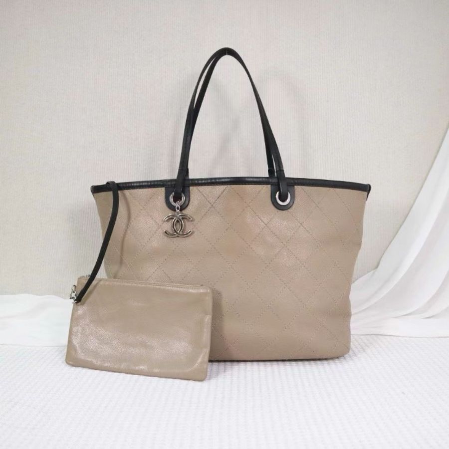 CHANEL 大象灰 魚子醬牛皮39*16*30 99新配件子袋塵袋-2