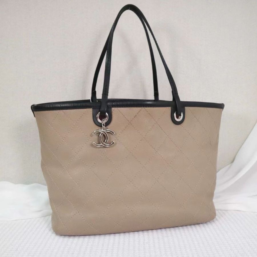 CHANEL 大象灰 魚子醬牛皮39*16*30 99新配件子袋塵袋-6