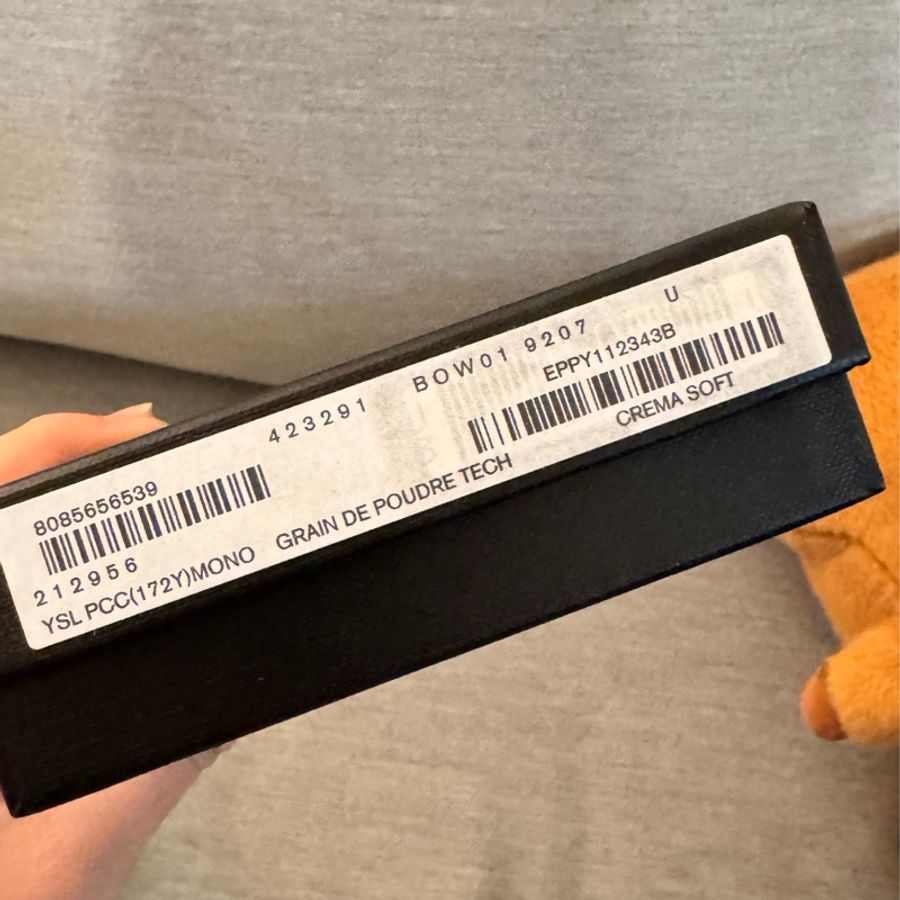 (售出)YSL SAINT LAURENT 白色金釦荔枝紋皮革卡片套/卡夾 錢包-4