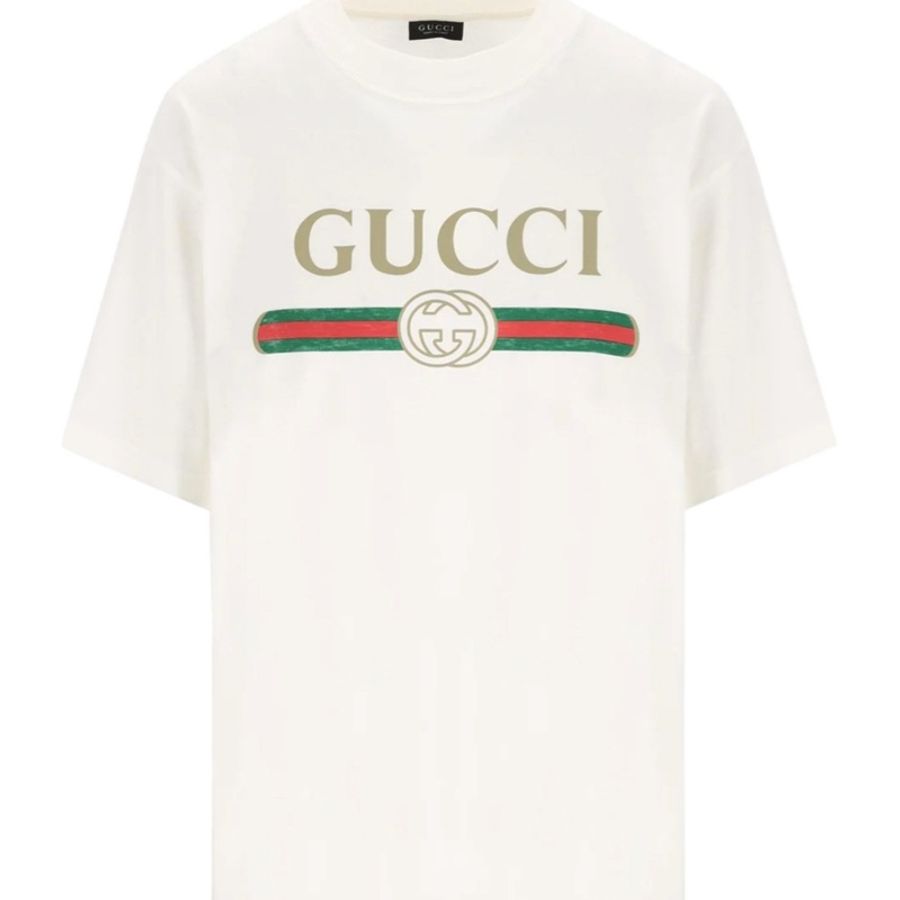 Gucci 女士 印花棉質針織真絲T恤XXXS XXS XS S M L XL XXL碼-5
