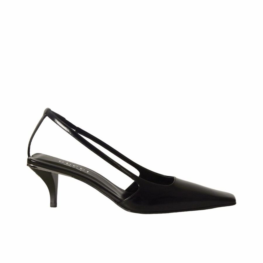 Gucci 女士 飾水晶標識後系帶鞋36 36.5 37 37.5 38 38.5 39 40 41碼跟高: 5.5cm-0