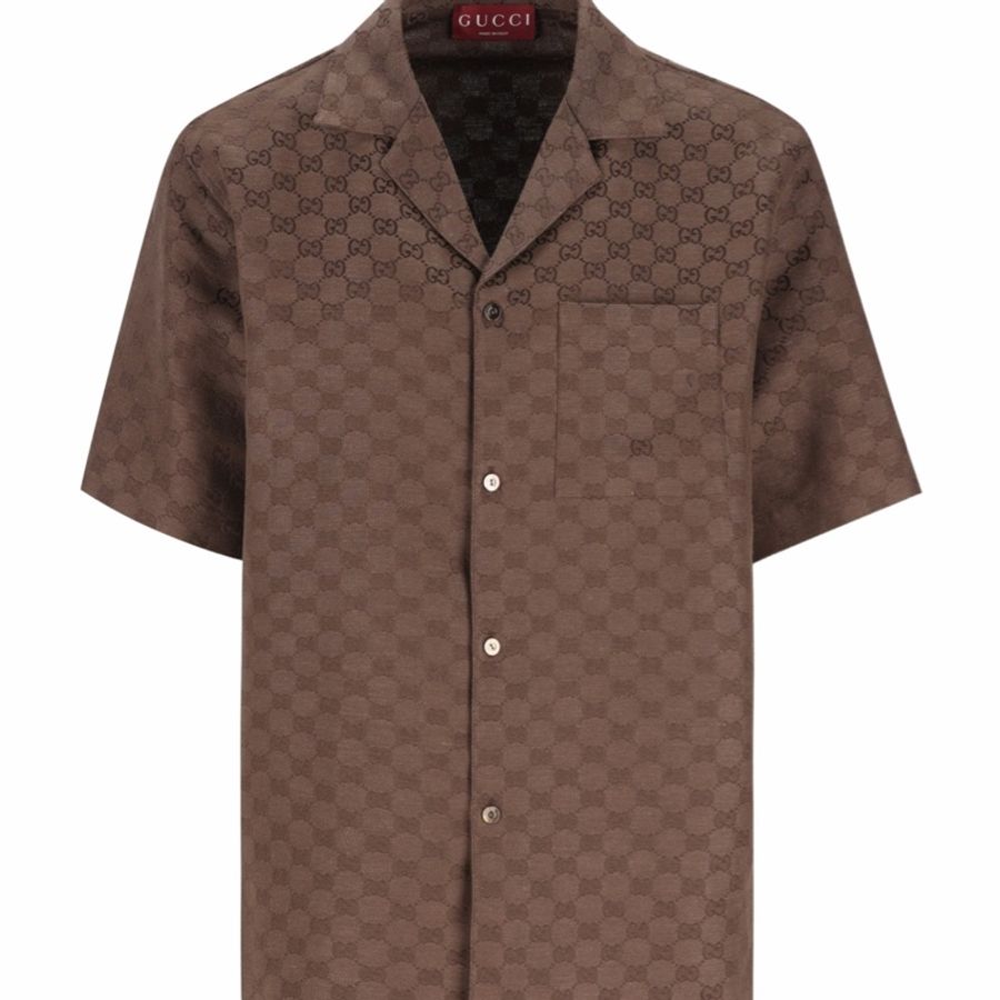 Gucci 男士 短袖襯衫IT-44 IT-46 IT-48 IT-50 IT-52 IT-54 IT-56 IT-58 IT-60碼-0