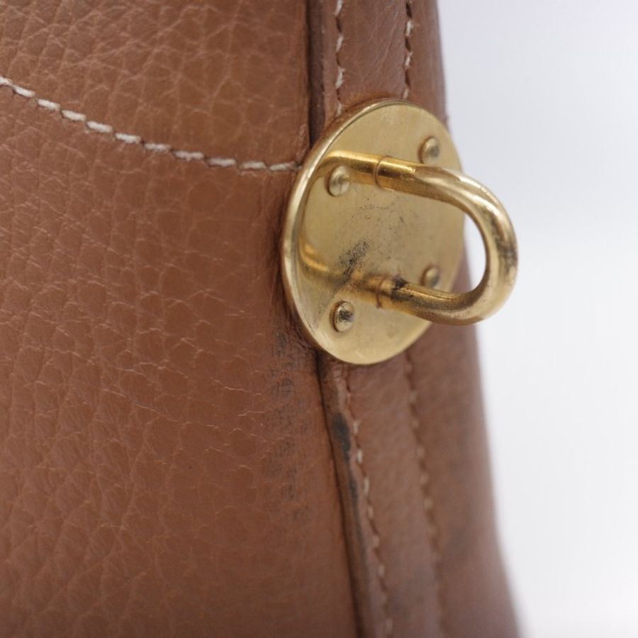 Hermès 愛馬仕 經典 Bolide 35 焦糖棕 金扣 手提包-28