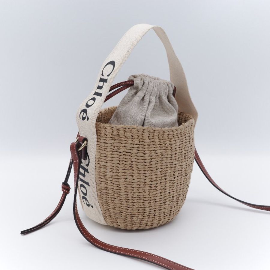 Chloé 寇伊 Woody Basket 小型草編 編織水桶 籃子包-5