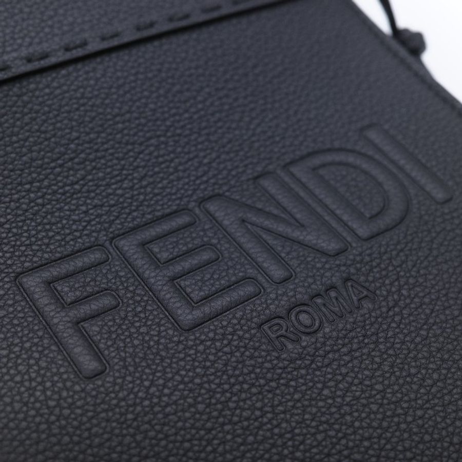 Fendi 芬迪 Go-To Mini 黑色小牛皮 迷你 購物袋 琴譜包 手提袋-9