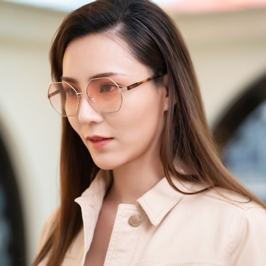 LONGCHAMP 太陽眼鏡(玫瑰金)-5