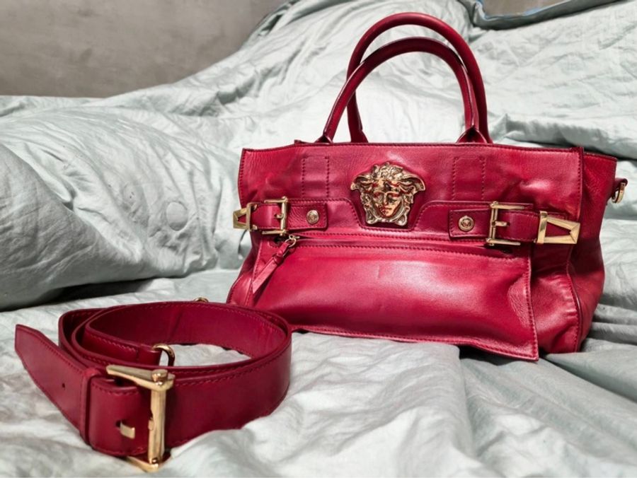 斷捨離急售!!VERSACE 凡賽斯 Palazzo 梅杜莎LOGO 2way 托特包-0