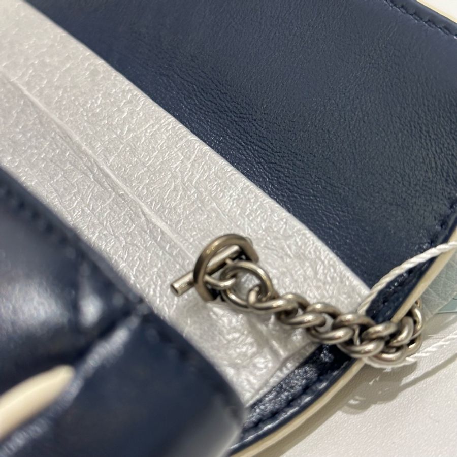 TW4761 Gucci 古馳 迷你經典款 藍色拼白色 GG Marmont Crossbody Bag Blue/White x PHW-17