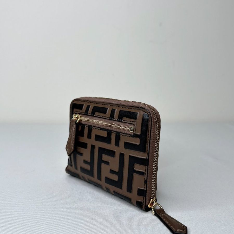 FENDI 全新FF Diamonds拉鍊短夾-4