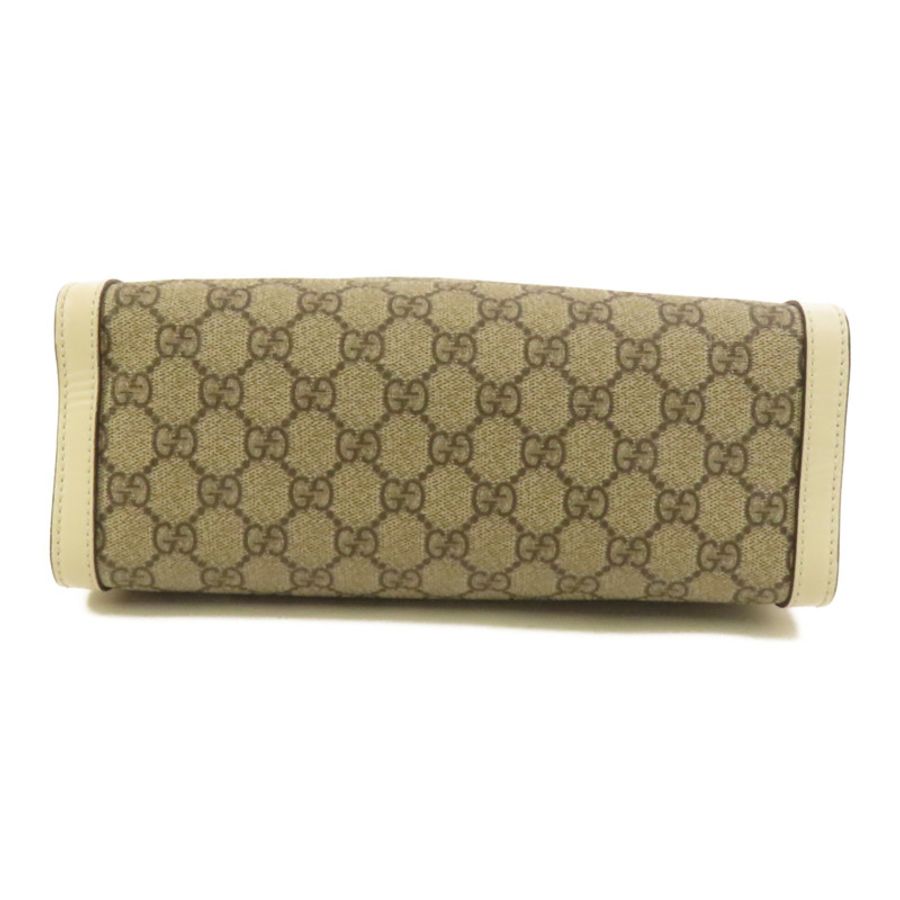 GUCCI 塗層帆布Padlock金扣鏈帶肩背袋-3