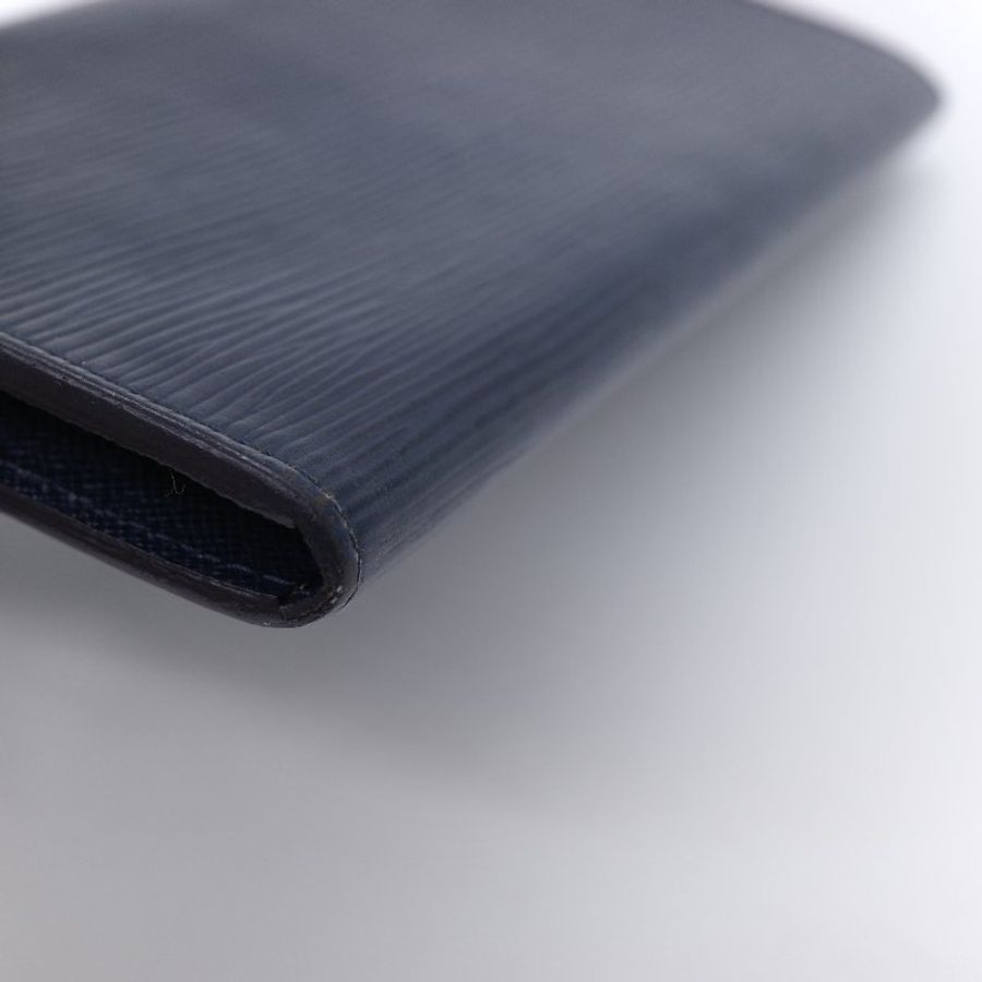 Louis Vuitton 路易威登 Emilie 靛藍色 Epi 水波紋 牛皮 長夾 錢包-9
