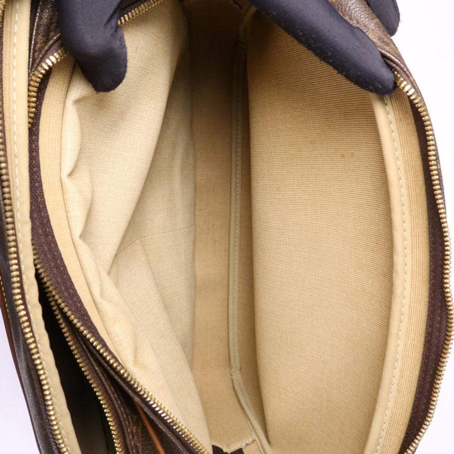 LOUIS VUITTON Monogram Reporter GM金扣肩背袋-4