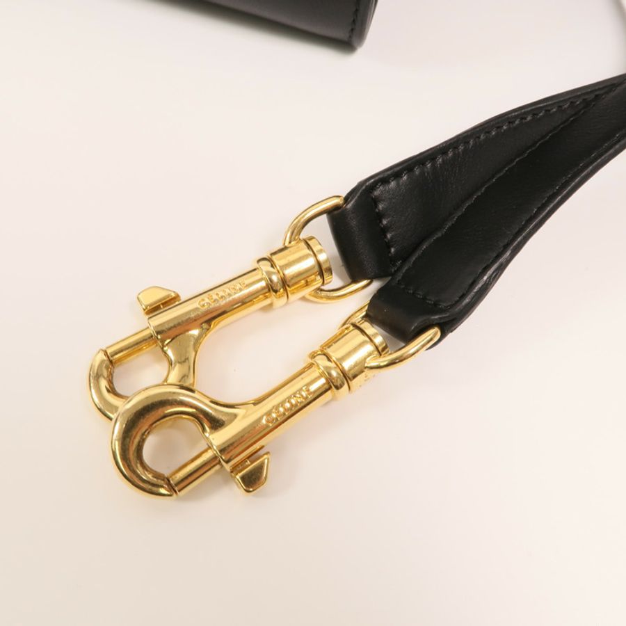 CELINE 牛皮皮革Trapeze金扣手挽肩背兩用袋-15