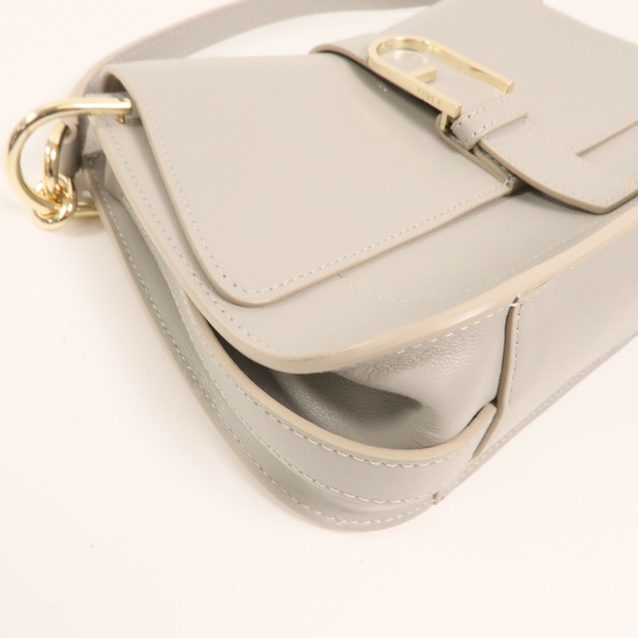 Furla 皮革Shoulder Bag金扣手挽肩背兩用袋-9