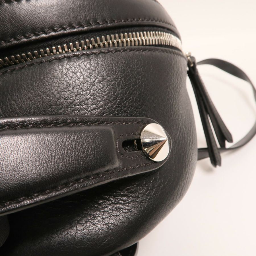 FENDI 牛皮皮革Roma Backpack銀扣背包-13
