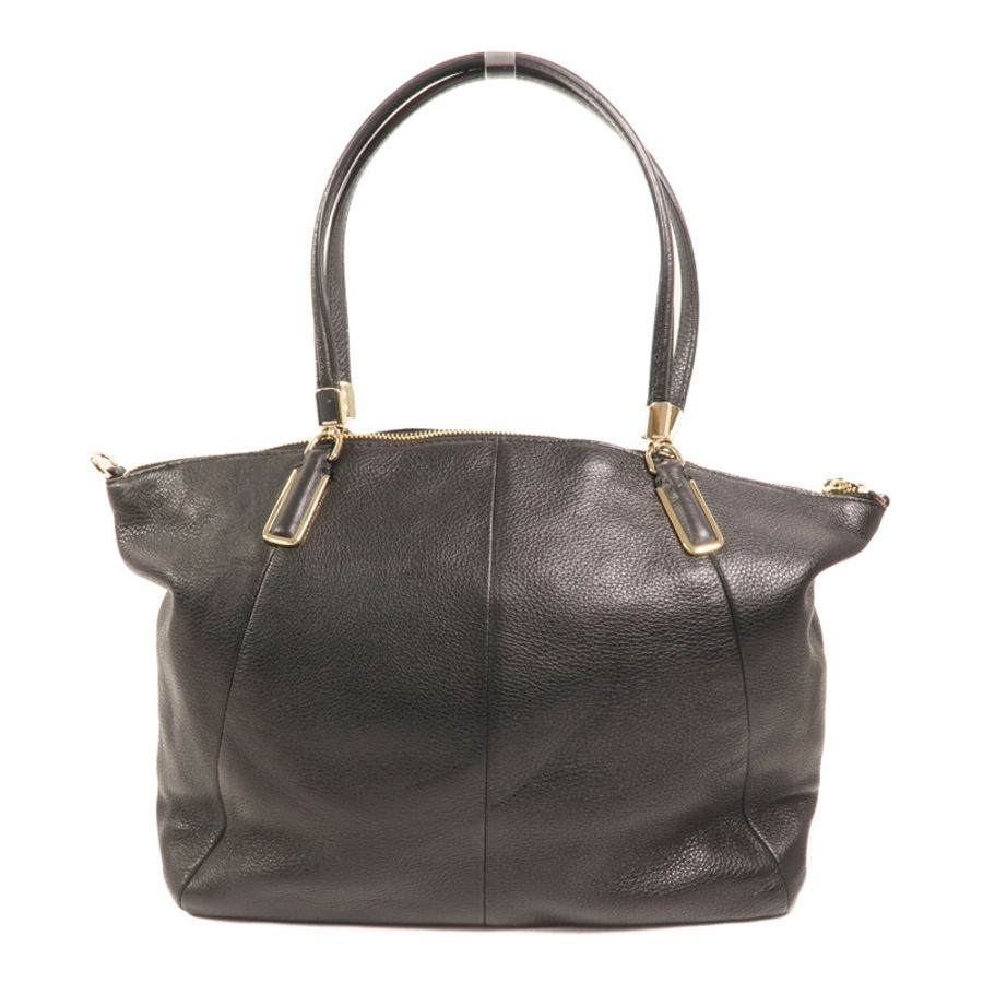 COACH 牛皮皮革Shoulder Bag金扣手挽肩背兩用袋-1