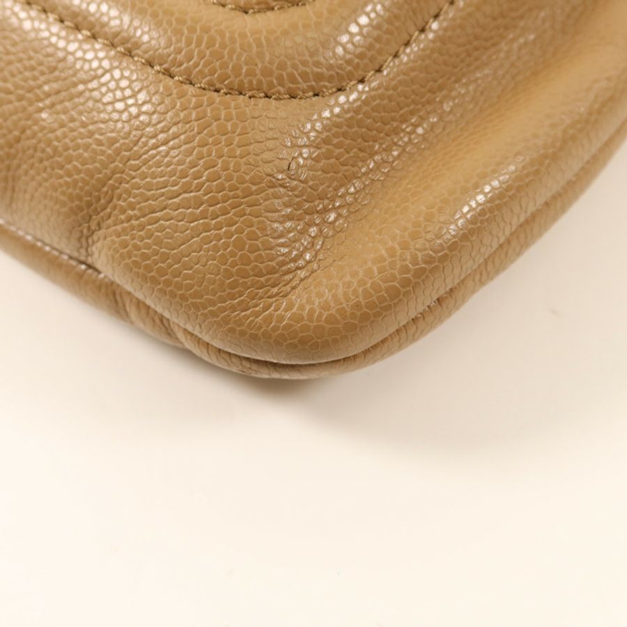CHANEL 牛皮皮革Shoulder Bag銀扣鏈帶肩背袋-10