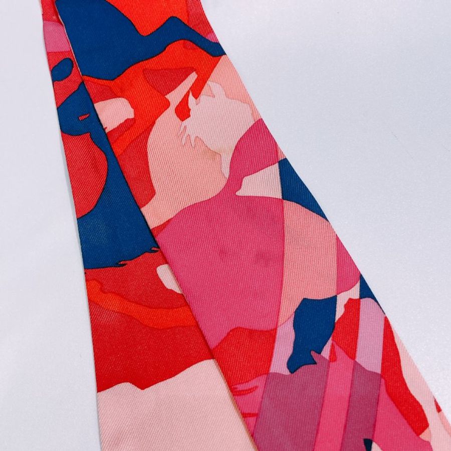 TW4769    Hermes 愛馬仕 絲巾 Horse Cheval Bandeau Scarf Pink-7