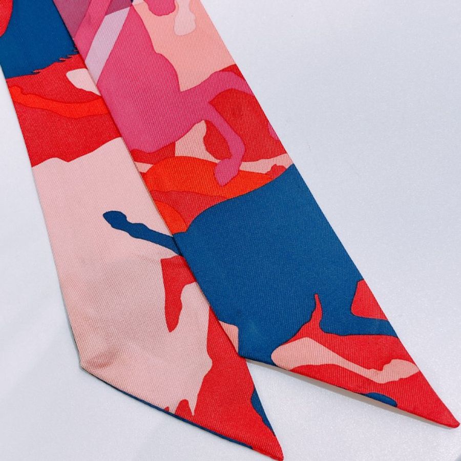TW4769    Hermes 愛馬仕 絲巾 Horse Cheval Bandeau Scarf Pink-8