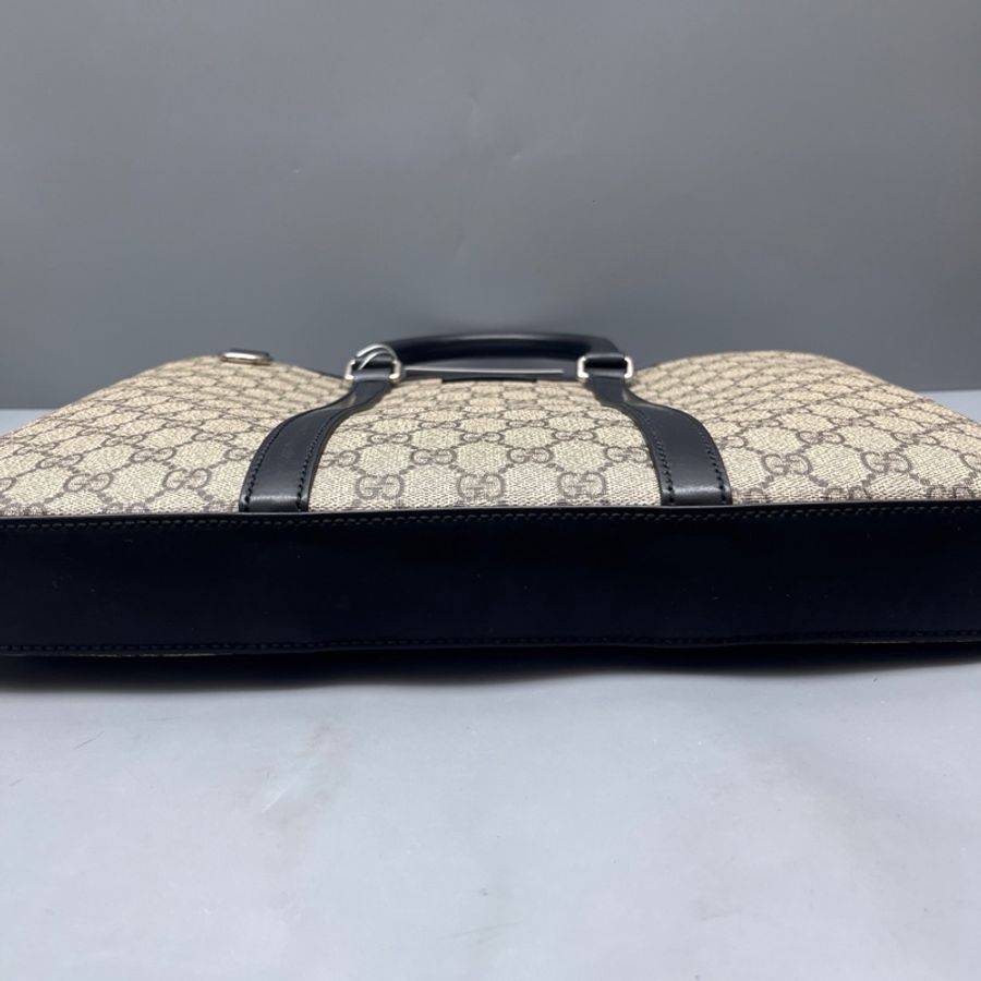 GUCCI 98新 老花拼皮公文包 尺寸36*28 無附件-2