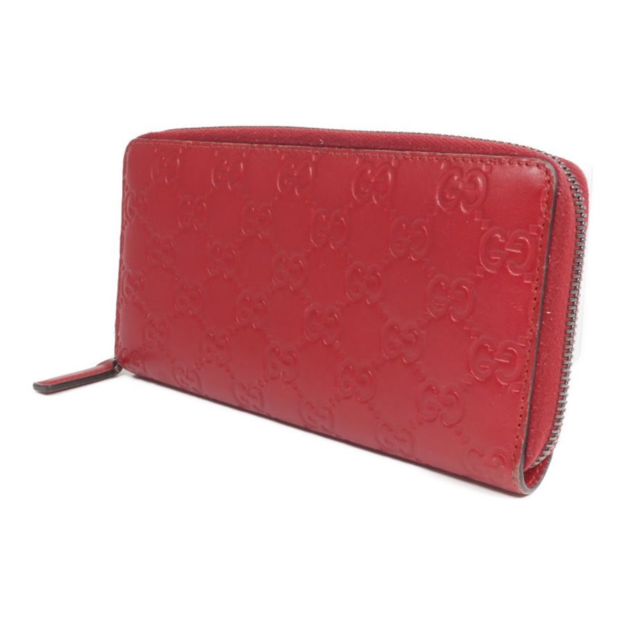 GUCCI 牛皮皮革Zipper Long Wallet銀扣長錢包-2