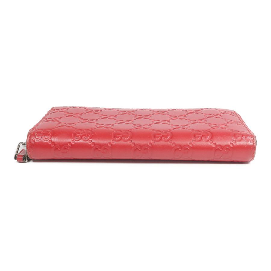 GUCCI 牛皮皮革Zipper Long Wallet銀扣長錢包-5