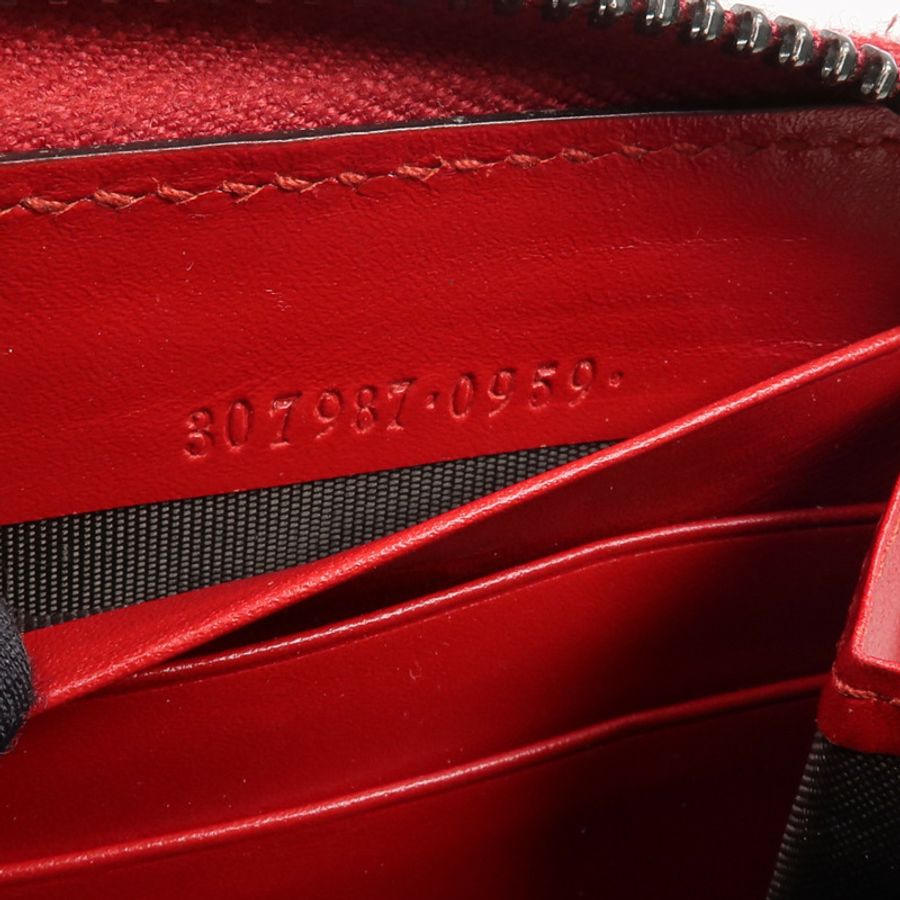 GUCCI 牛皮皮革Zipper Long Wallet銀扣長錢包-9