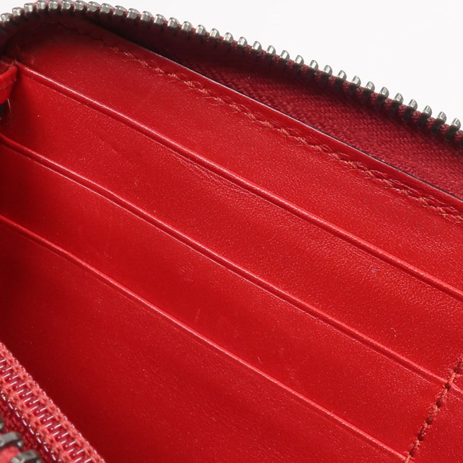 GUCCI 牛皮皮革Zipper Long Wallet銀扣長錢包-10