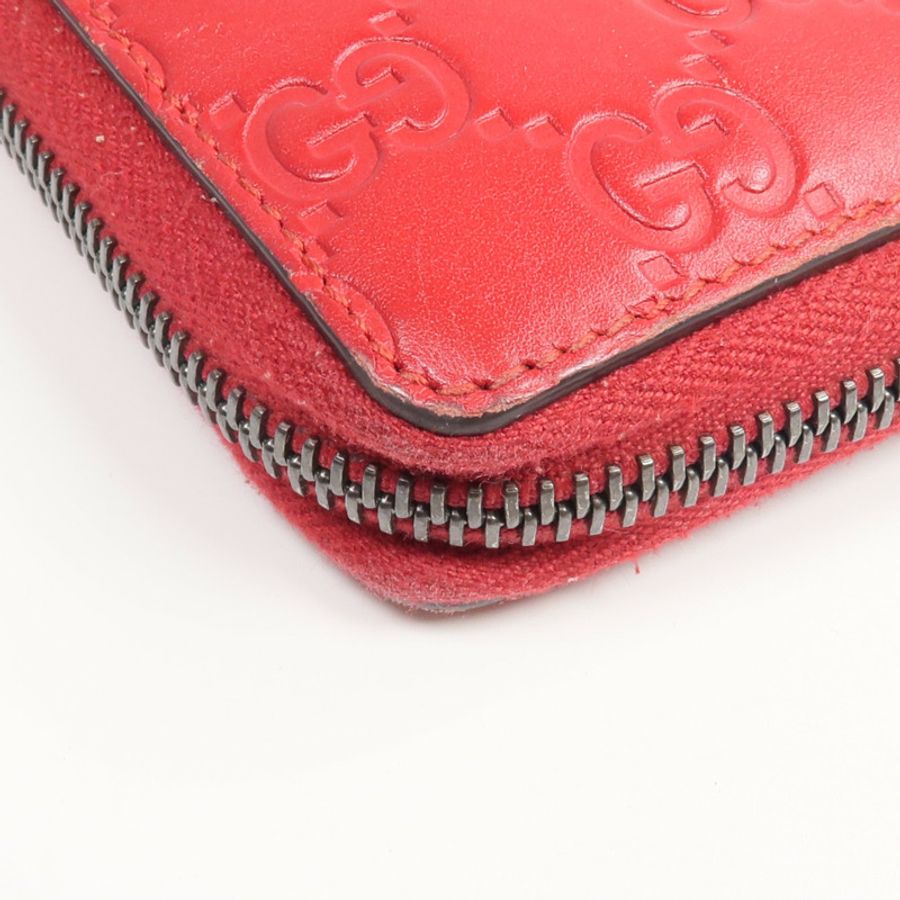 GUCCI 牛皮皮革Zipper Long Wallet銀扣長錢包-16