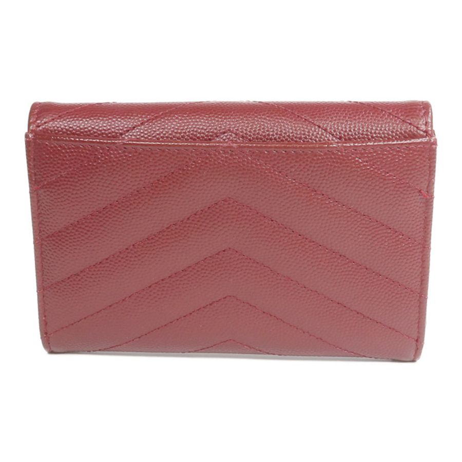 SAINT LAURENT 牛皮皮革Small Envelope Wallet銀扣錢包-1