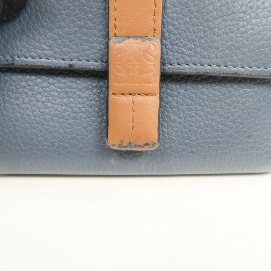 LOEWE 牛皮皮革Wallet銀扣錢包-13