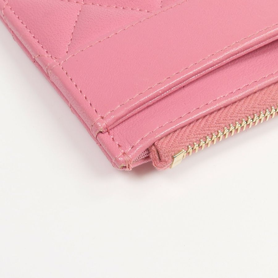 CHANEL 牛皮皮革Long Wallet金扣長錢包-8