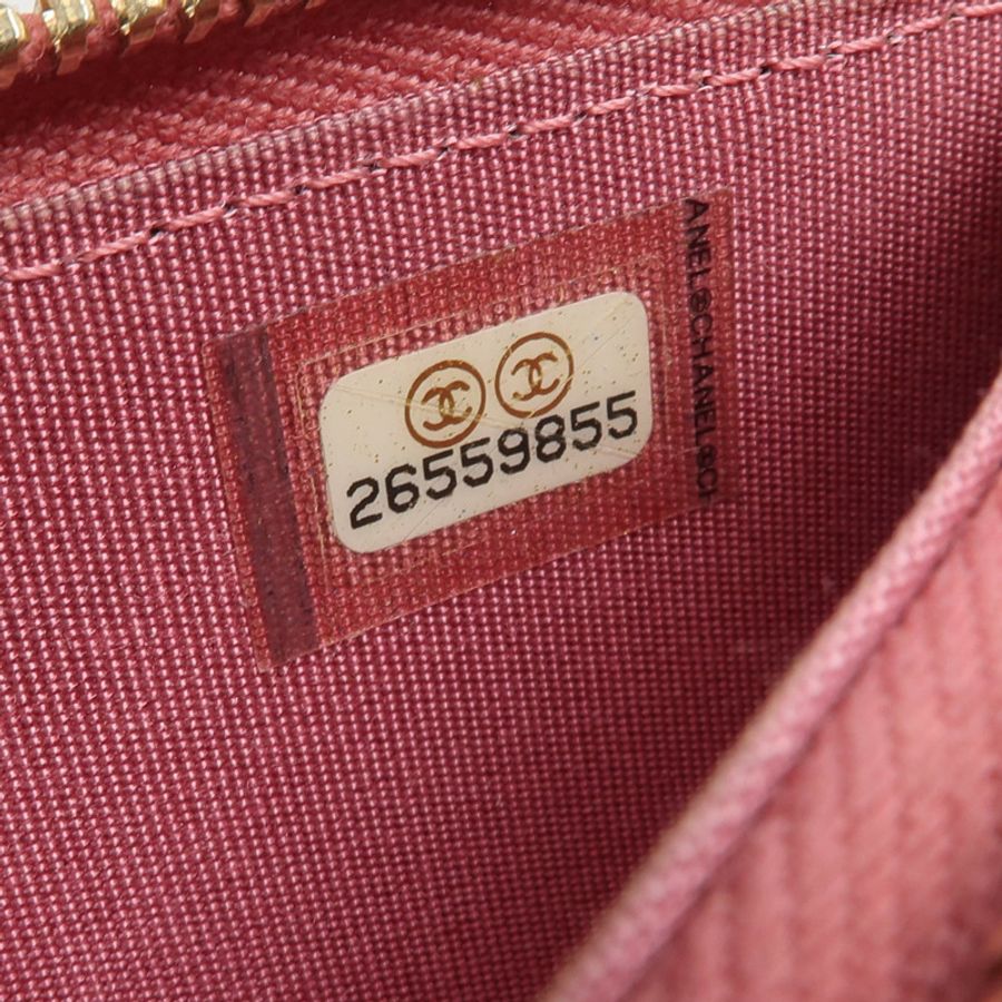 CHANEL 牛皮皮革Long Wallet金扣長錢包-15