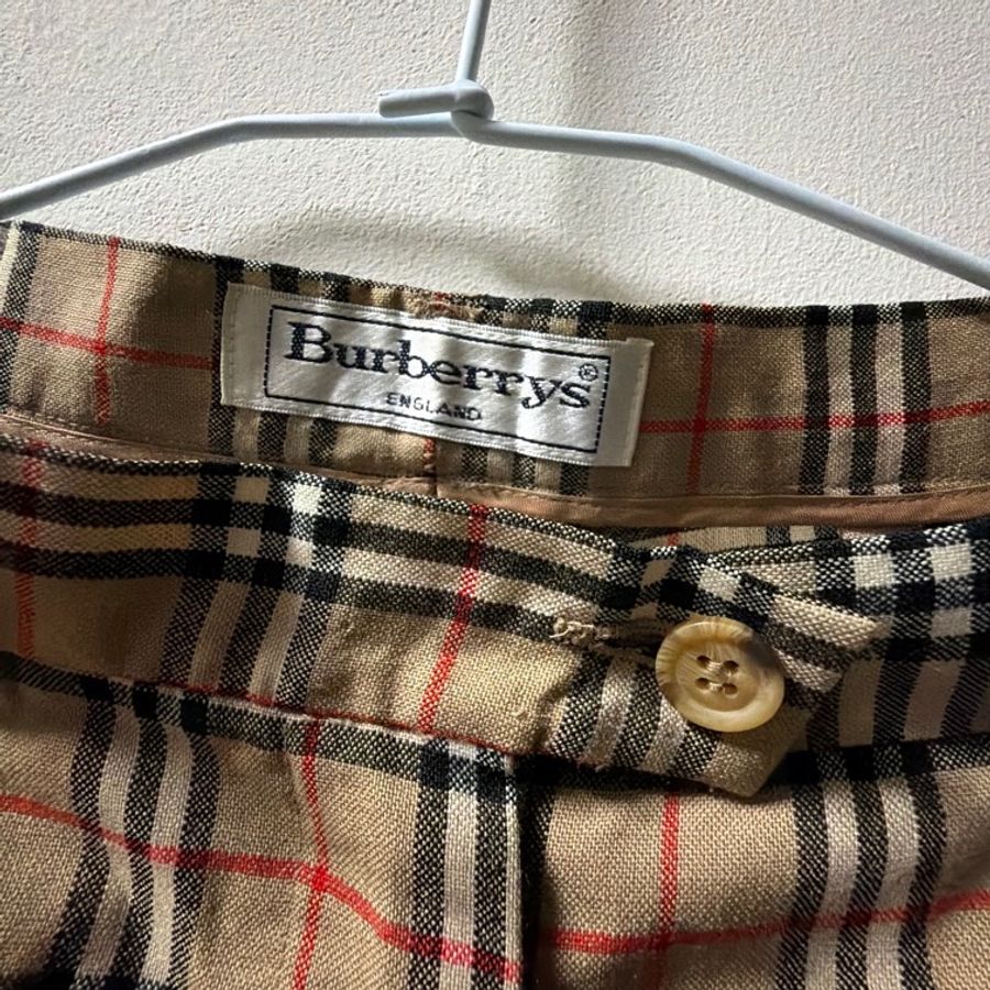 Burberry 經典 格紋 打褶 休閒長褲 女款-1