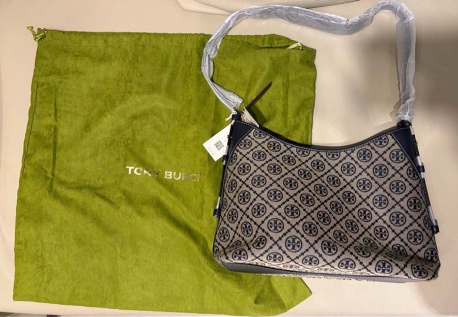 Tory Burch T Monogram 經典提花+皮革背帶肩背包、斜背包兩用-6
