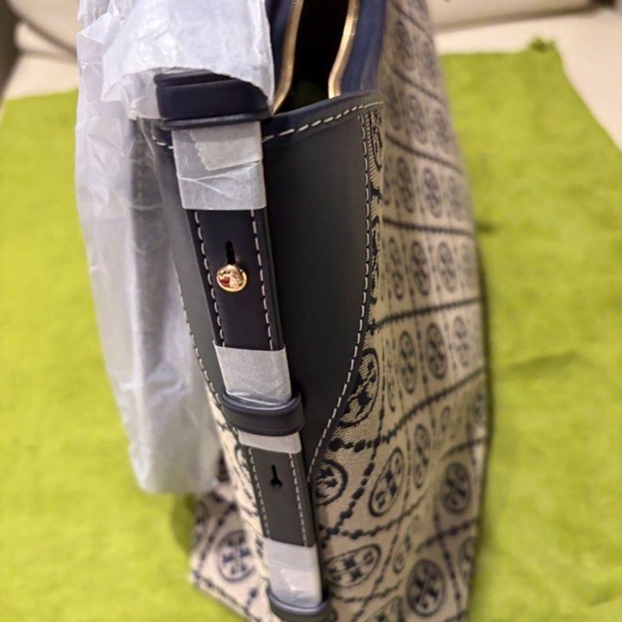 Tory Burch T Monogram 經典提花+皮革背帶肩背包、斜背包兩用-10