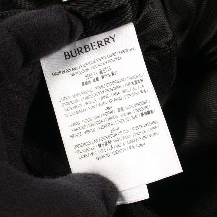 博柏利 (BURBERRY) 其他羊毛大衣 黑色 二手 男款-4