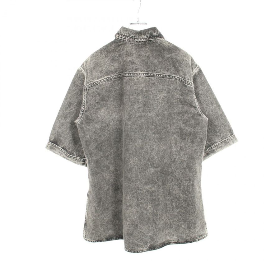 FENDI 牛仔外套 #40 短袖襯衫 FLF725 棉質灰色 二手 女款-1