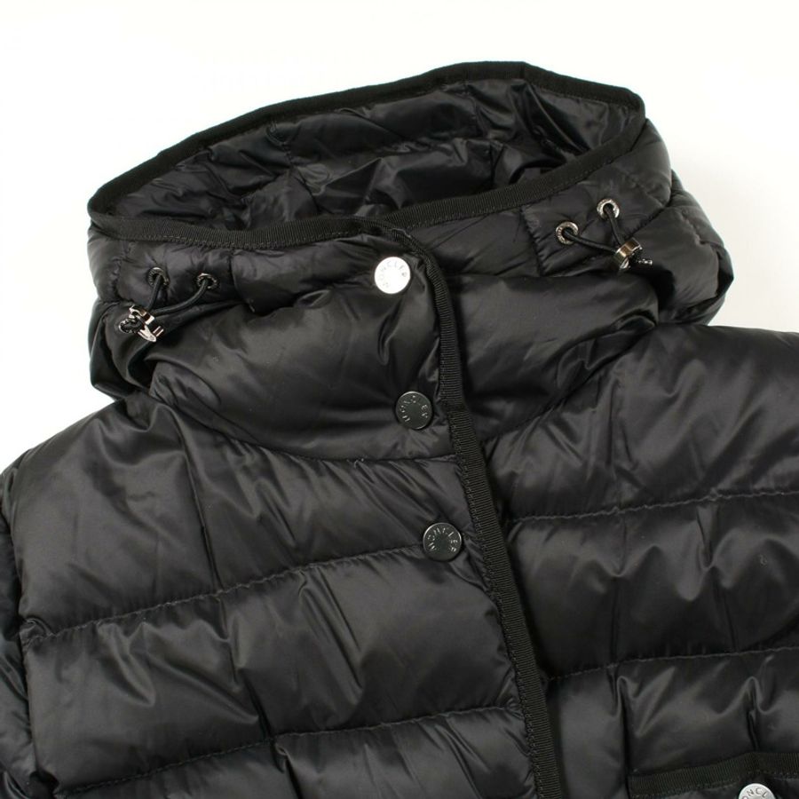 MONCLER HIRMA 羽絨衣外套連帽衫 #0 尼龍黑色二手女款-11
