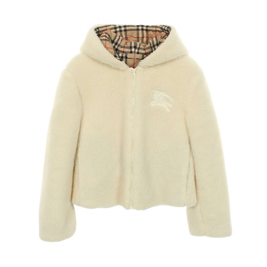 BURBERRY AUSTREL Boa 其他羊毛夾克 白色 二手 女款-0