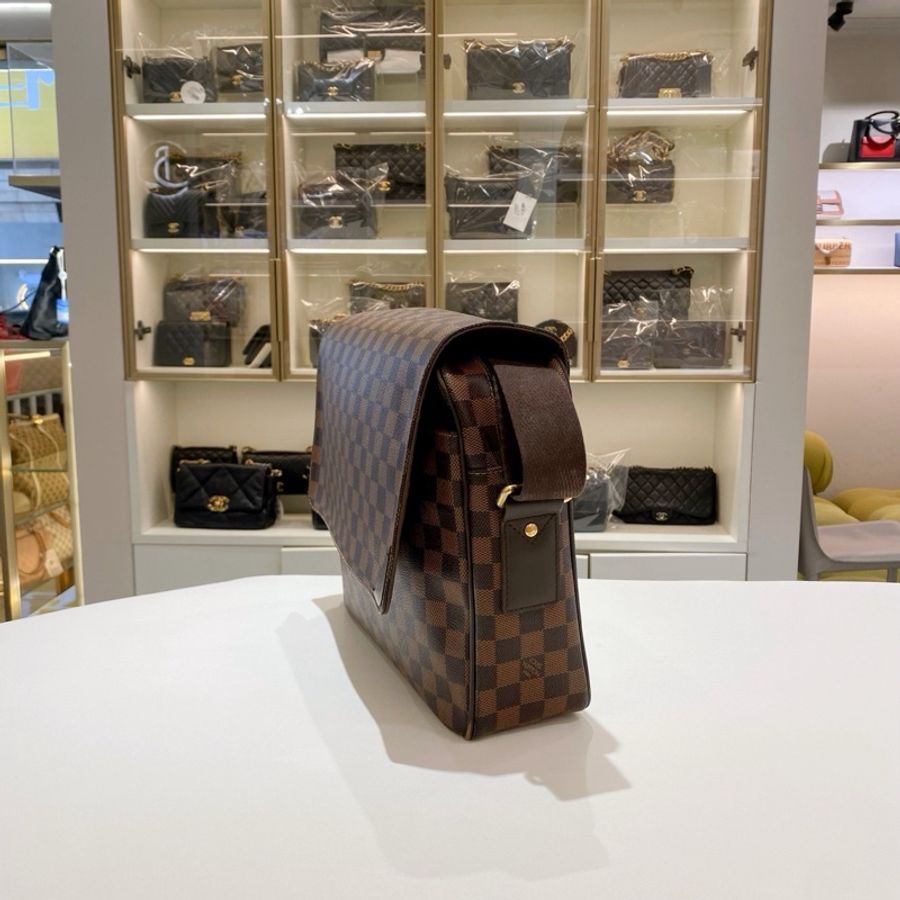 Louis Vuitton路易威登 棕棋盤格 男士郵差包 公文包 尺过32*25*8附件:無-2