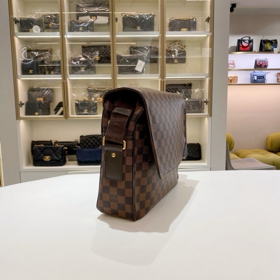 Louis Vuitton路易威登 棕棋盤格 男士郵差包 公文包 尺过32*25*8附件:無-3