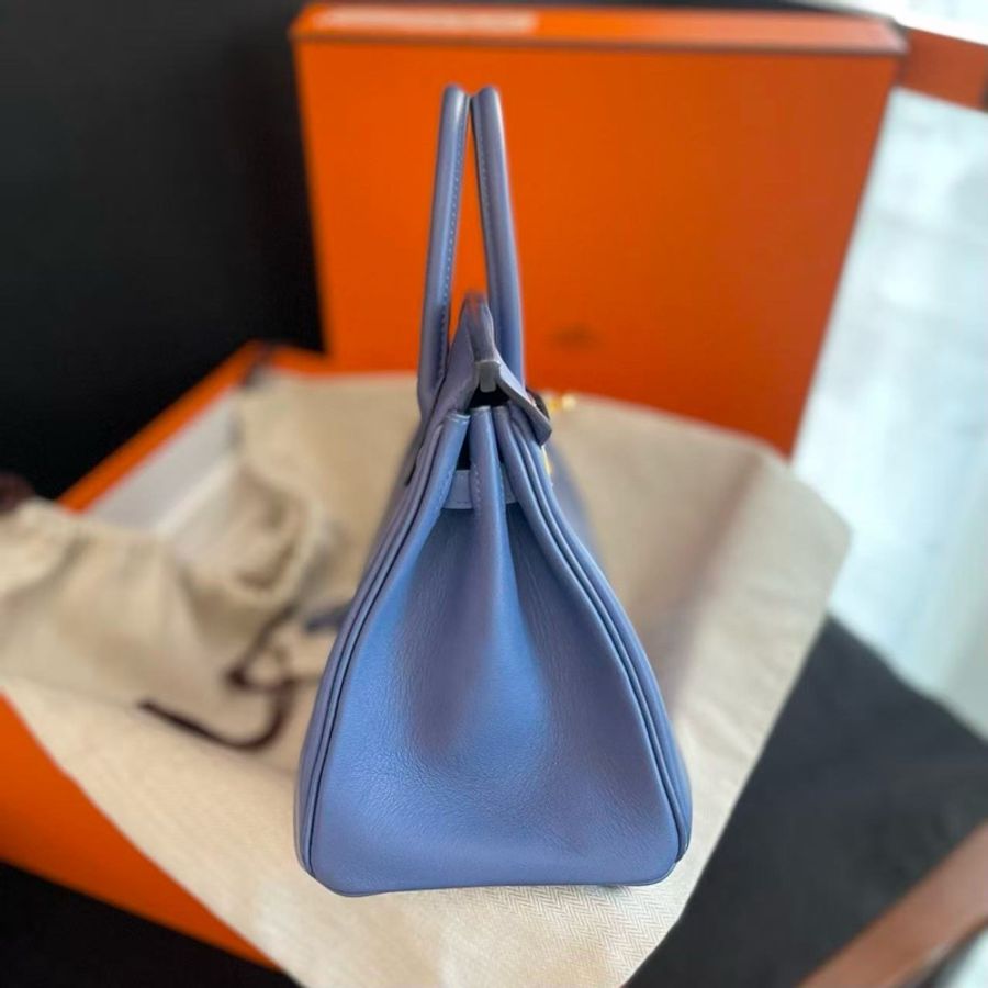 Hermès 愛馬仕 Birkin25 明藍金扣 Swift 皮 A刻 有塵袋-2