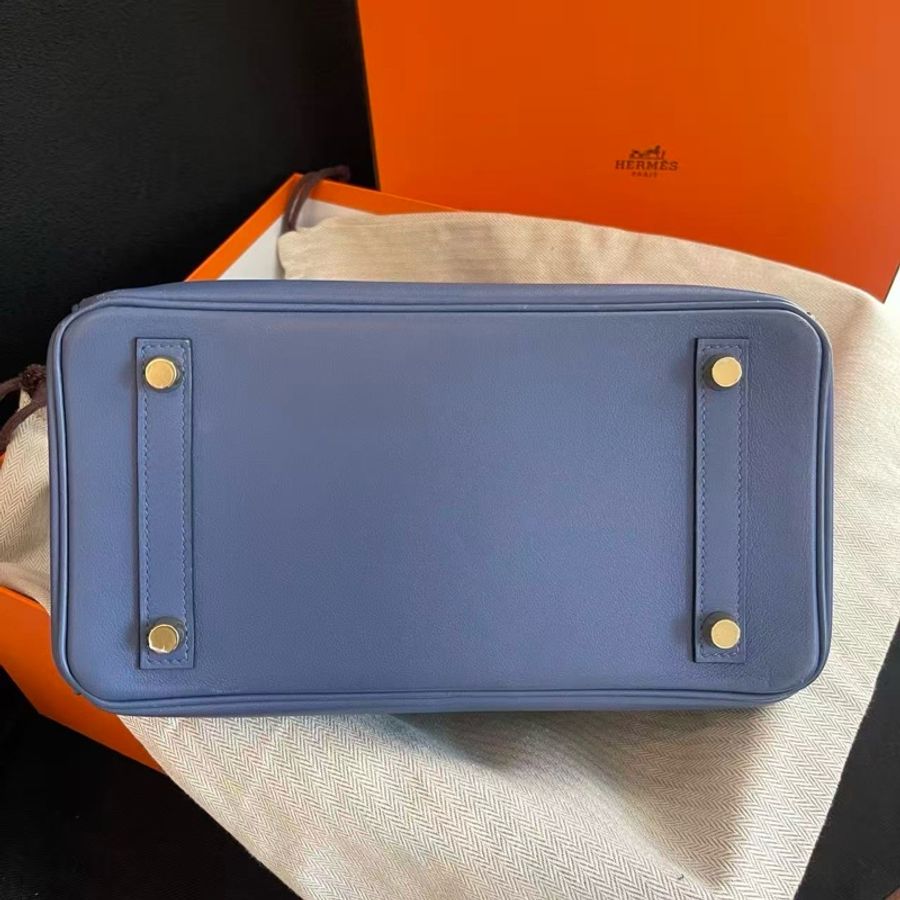 Hermès 愛馬仕 Birkin25 明藍金扣 Swift 皮 A刻 有塵袋-4