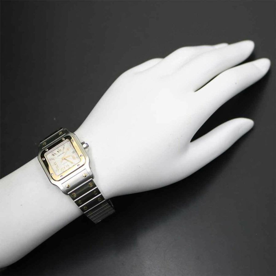 卡地亞 Santos Galbee LM 雙色 W20041C4 男士腕錶,18K 黃金材質,自動上鍊機芯-3