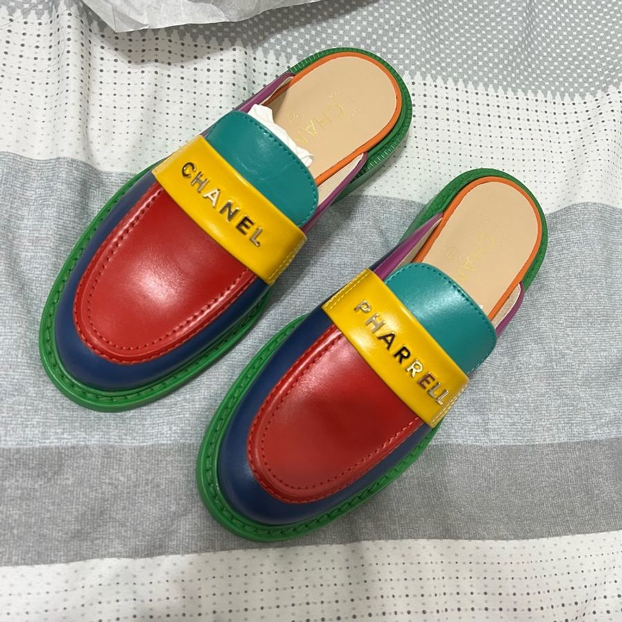 Chanel x Pharrell William聯名 Chanel Mules Pharrell Multi-Color-5