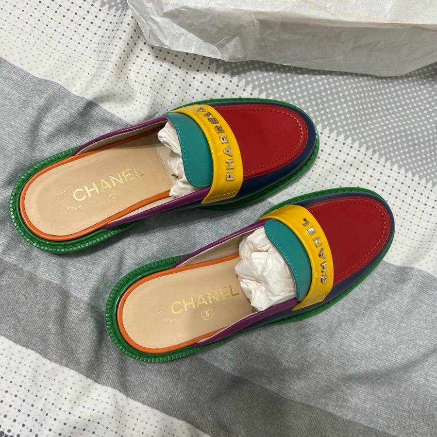 Chanel x Pharrell William聯名 Chanel Mules Pharrell Multi-Color-12