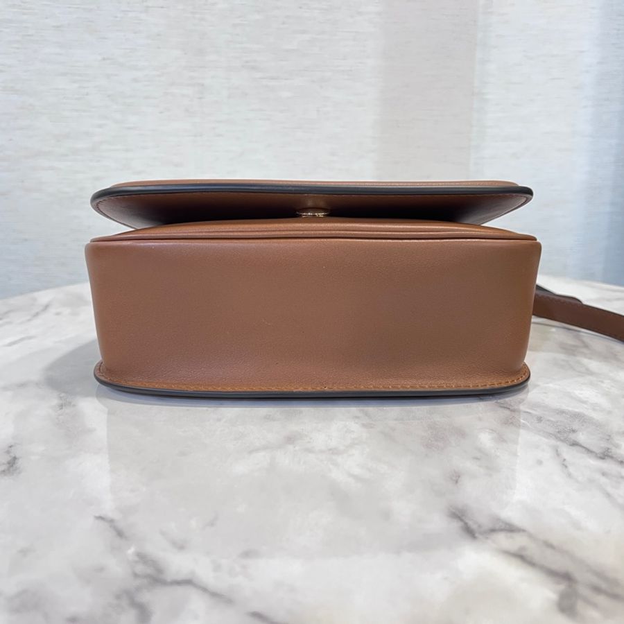 Gucci 棕色牛皮Blondie小號金釦下蓋磁釦肩斜背包-2