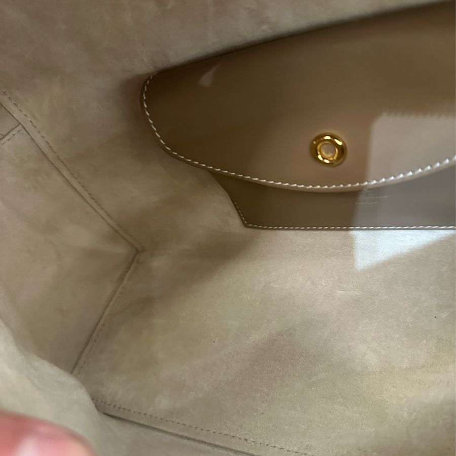 LORO PIANA 駝色皮革拉鍊肩背斜背包-13